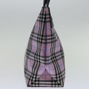 BURBERRY Nova Check Hand Bag Nylon Pink Auth yk11387-3