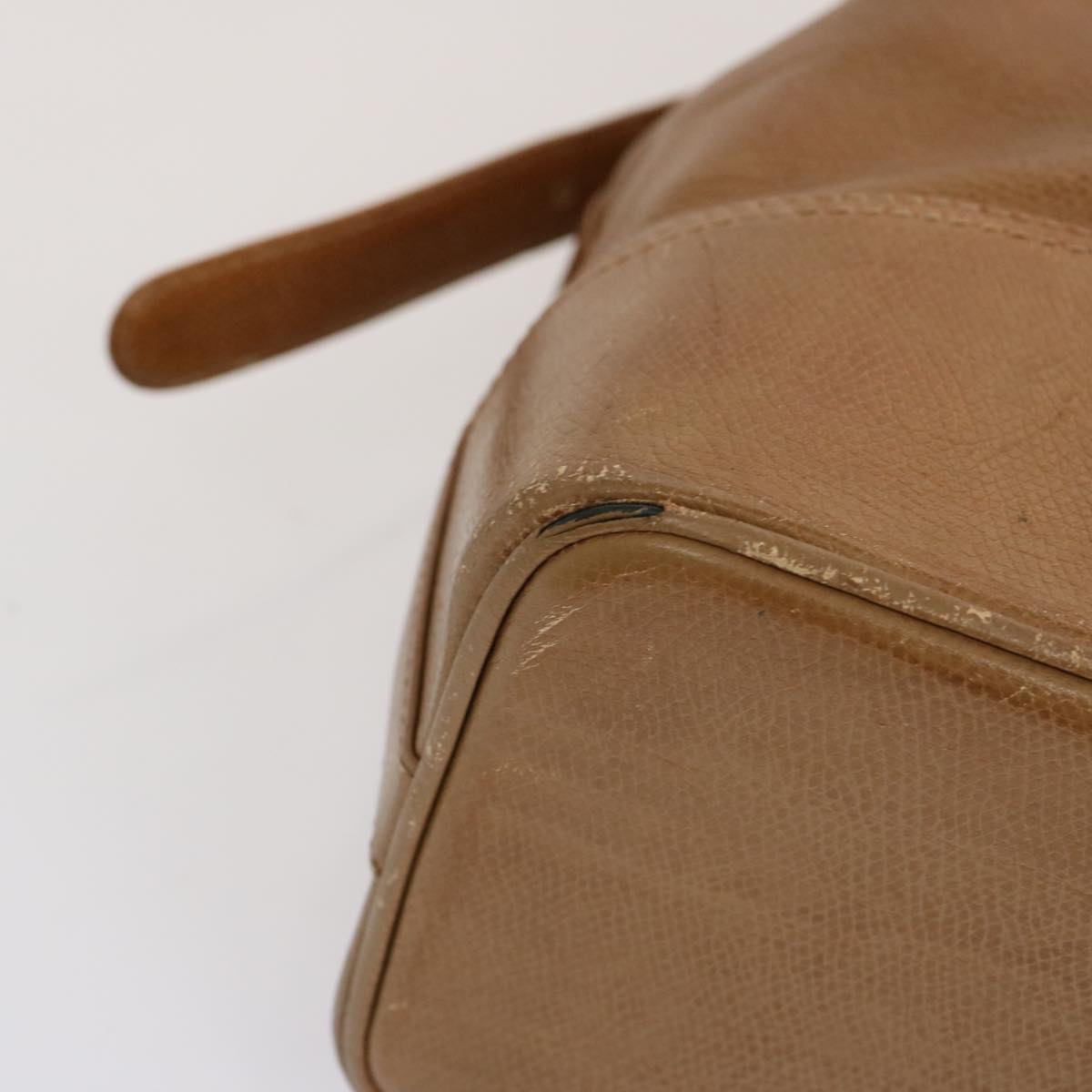 LOEWE Anagram Shoulder Bag Leather Brown Auth yk11412