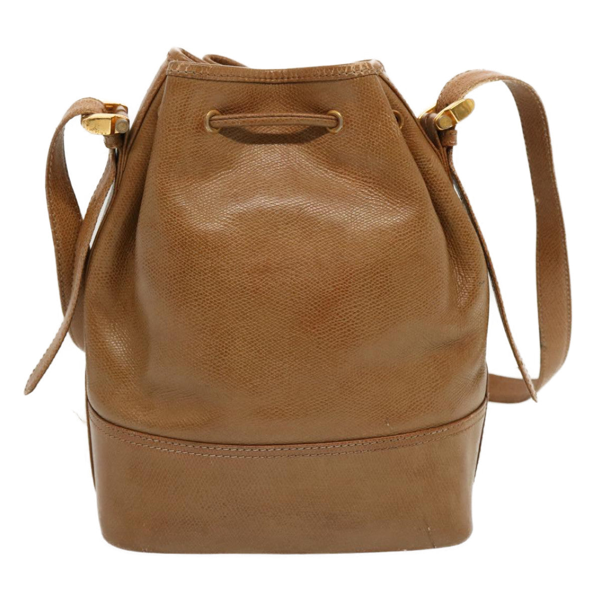 LOEWE Anagram Shoulder Bag Leather Brown Auth yk11412 - 0
