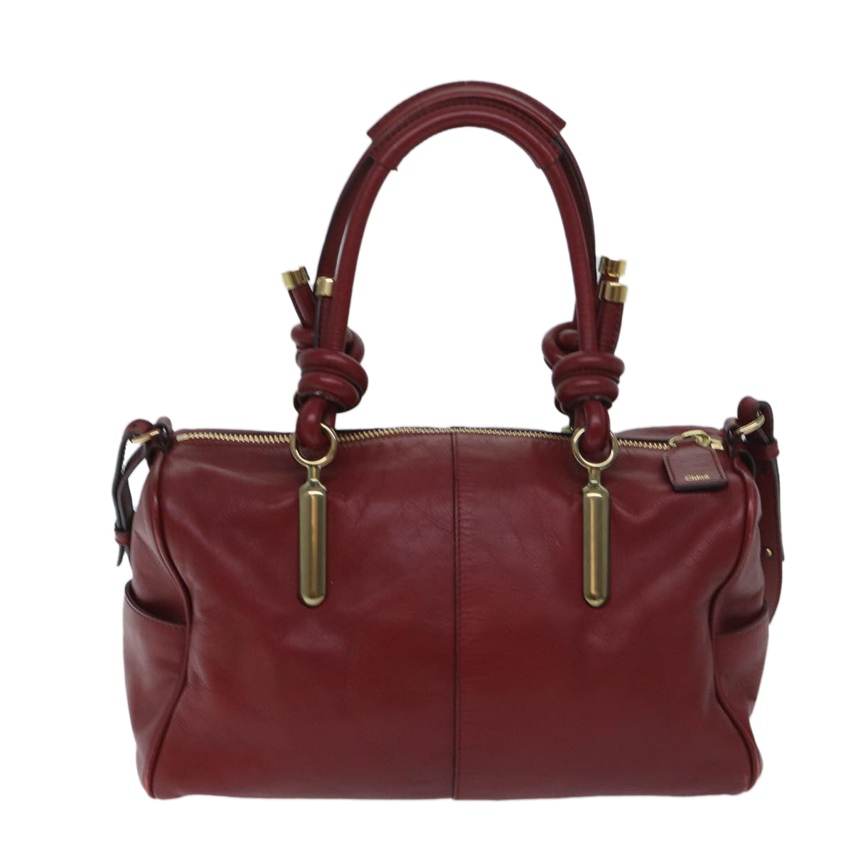 Chloe Hand Bag Leather 2way Red Auth yk11417 - 0