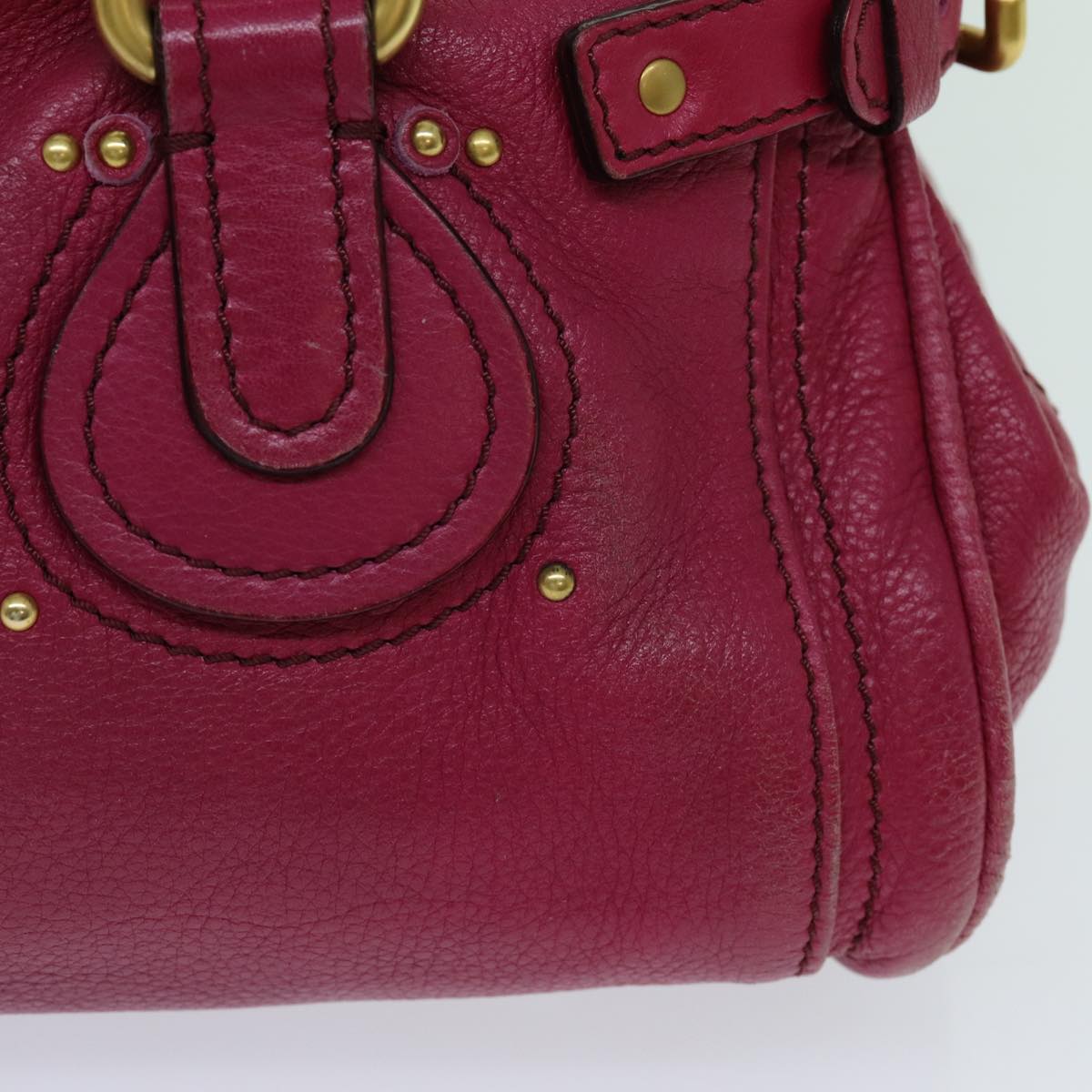 Chloe Paddington Hand Bag Leather Pink Auth yk11419