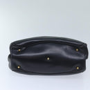 GUCCI Ready Lock Hand Bag Leather Navy 000 406 0190 Auth yk11435-5