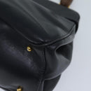 GUCCI Ready Lock Hand Bag Leather Navy 000 406 0190 Auth yk11435-14