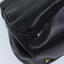 GUCCI Ready Lock Hand Bag Leather Navy 000 406 0190 Auth yk11435-15