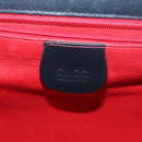 GUCCI Ready Lock Hand Bag Leather Navy 000 406 0190 Auth yk11435-18