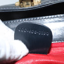 GUCCI Ready Lock Hand Bag Leather Navy 000 406 0190 Auth yk11435-12