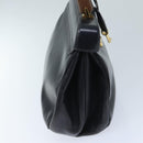 GUCCI Ready Lock Hand Bag Leather Navy 000 406 0190 Auth yk11435-4