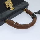 GUCCI Ready Lock Hand Bag Leather Navy 000 406 0190 Auth yk11435-8