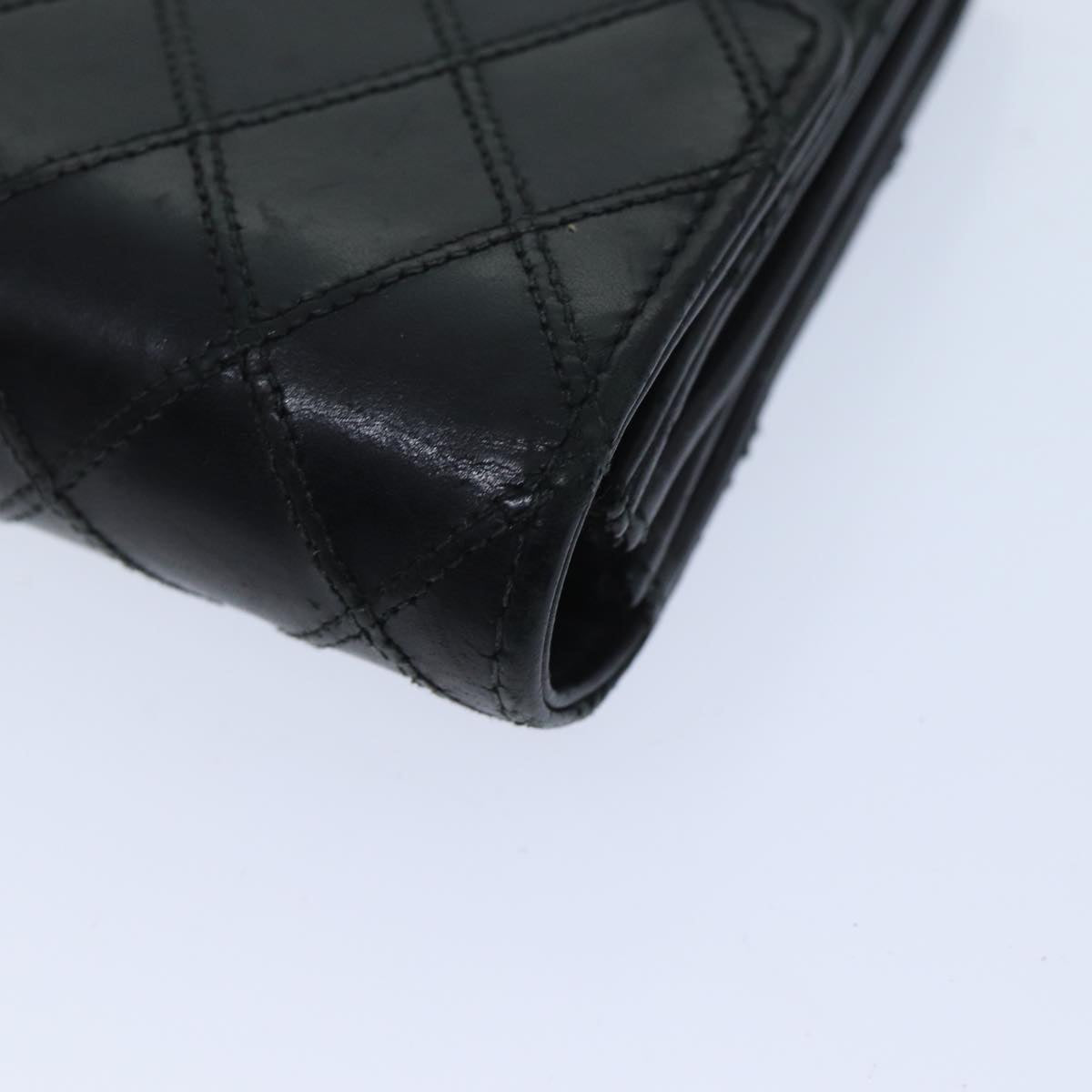 CHANEL Bicolole Wallet Leather Black CC Auth yk11444