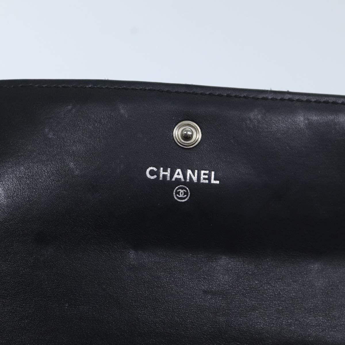 CHANEL Bicolole Wallet Leather Black CC Auth yk11444