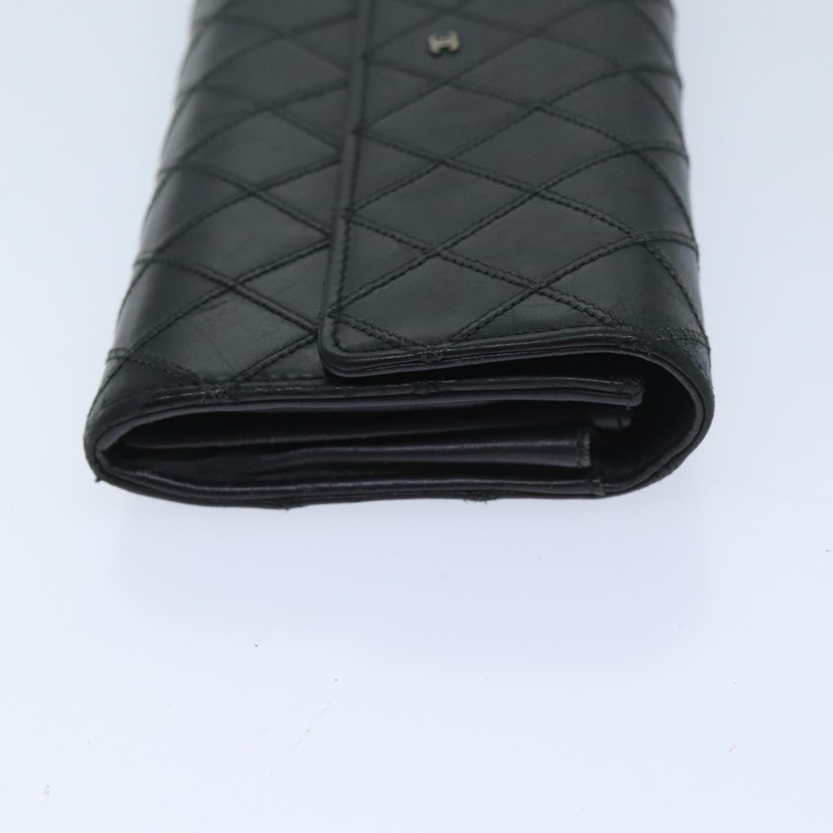 CHANEL Bicolole Wallet Leather Black CC Auth yk11444