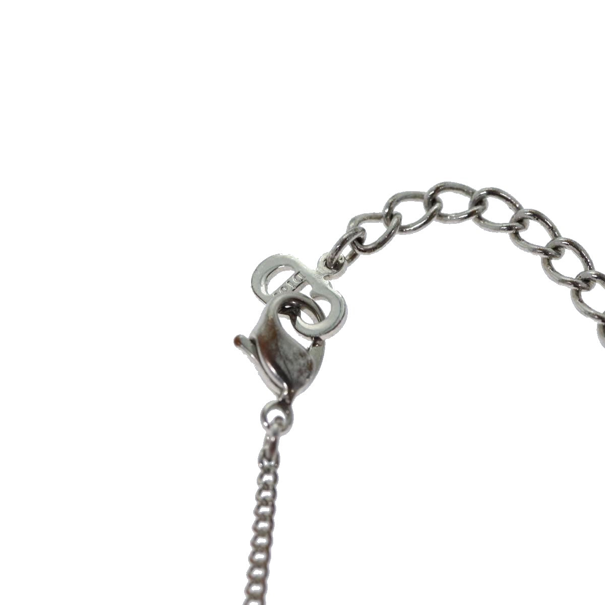 Christian Dior Stone Bracelet Silver Auth yk11456