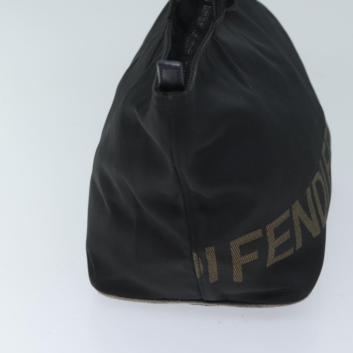 FENDI Hand Bag Canvas Black Auth yk11461