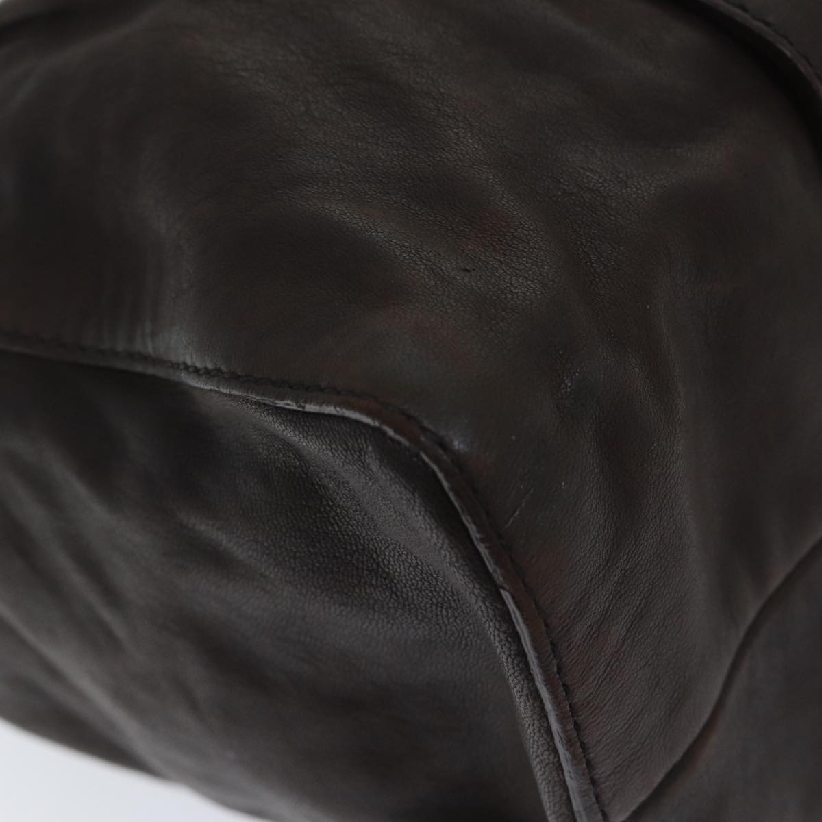 Miu Miu Hand Bag Leather Brown Auth yk11472