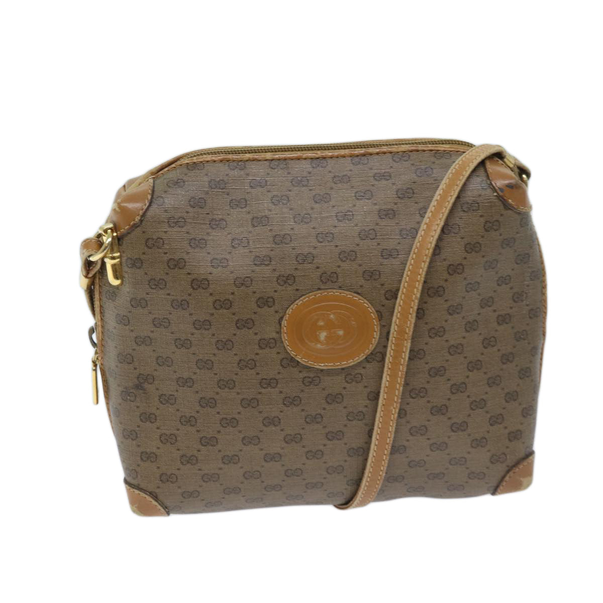 GUCCI Micro GG Supreme Shoulder Bag PVC Beige 007 115 4916 Auth yk11485