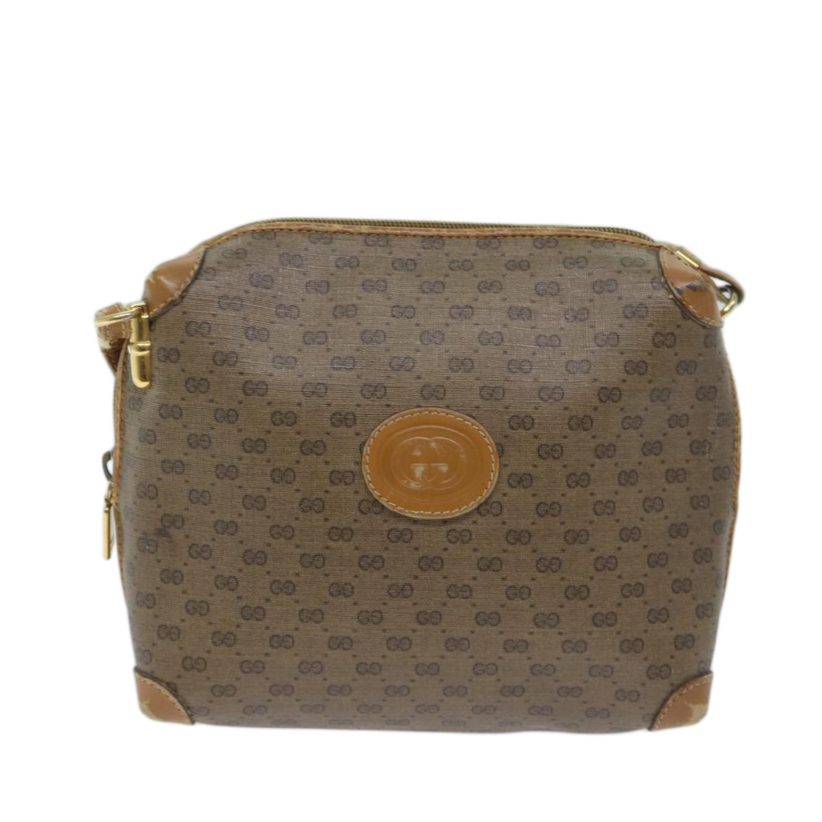 GUCCI Micro GG Supreme Shoulder Bag PVC Beige 007 115 4916 Auth yk11485