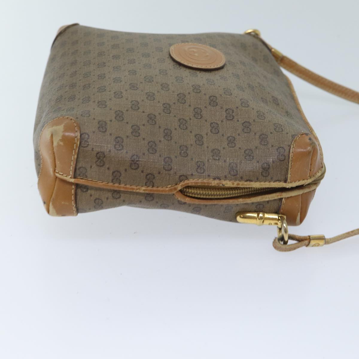 GUCCI Micro GG Supreme Shoulder Bag PVC Beige 007 115 4916 Auth yk11485