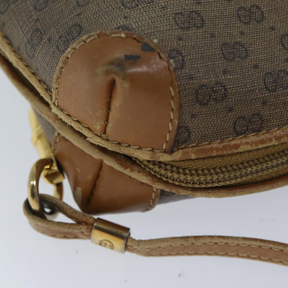 GUCCI Micro GG Supreme Shoulder Bag PVC Beige 007 115 4916 Auth yk11485