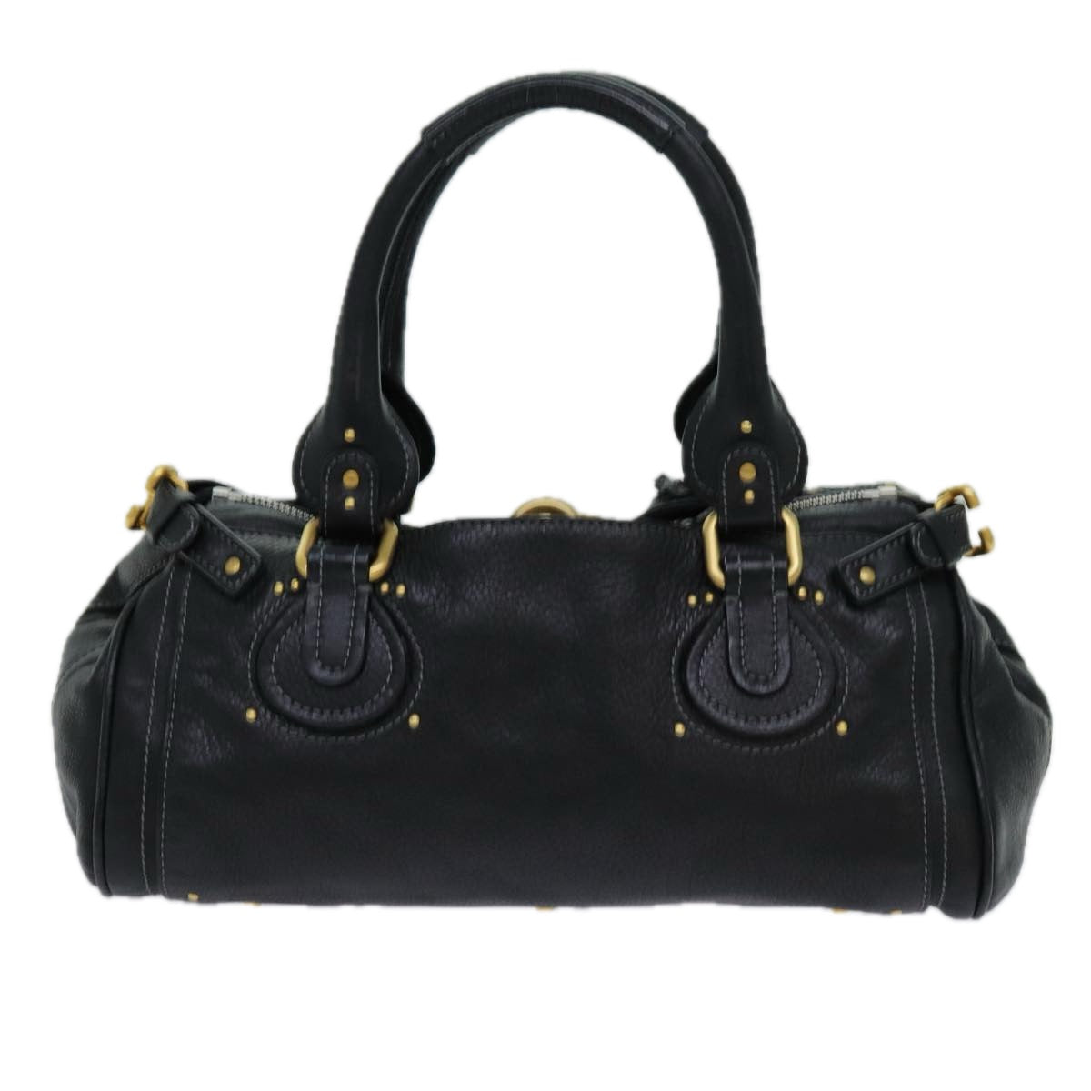 Chloe Paddington Hand Bag Leather Black Auth yk11486 - 0
