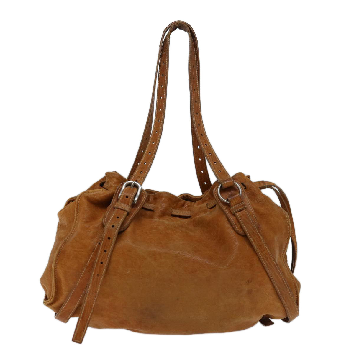 Miu Miu Shoulder Bag Leather Brown Auth yk11502 - 0