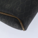 Christian Dior Honeycomb Canvas Clutch Bag PVC Leather Black Auth yk11503-10