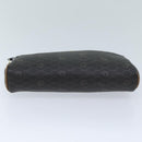 Christian Dior Honeycomb Canvas Clutch Bag PVC Leather Black Auth yk11503-6