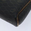 Christian Dior Honeycomb Canvas Clutch Bag PVC Leather Black Auth yk11503-7