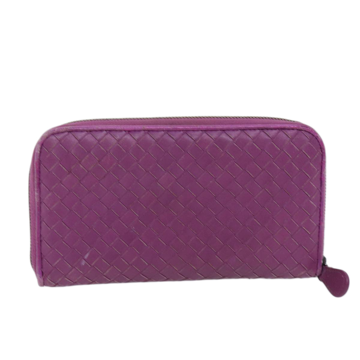 BOTTEGA VENETA INTRECCIATO Long Wallet Leather Pink Auth yk11510 - 0