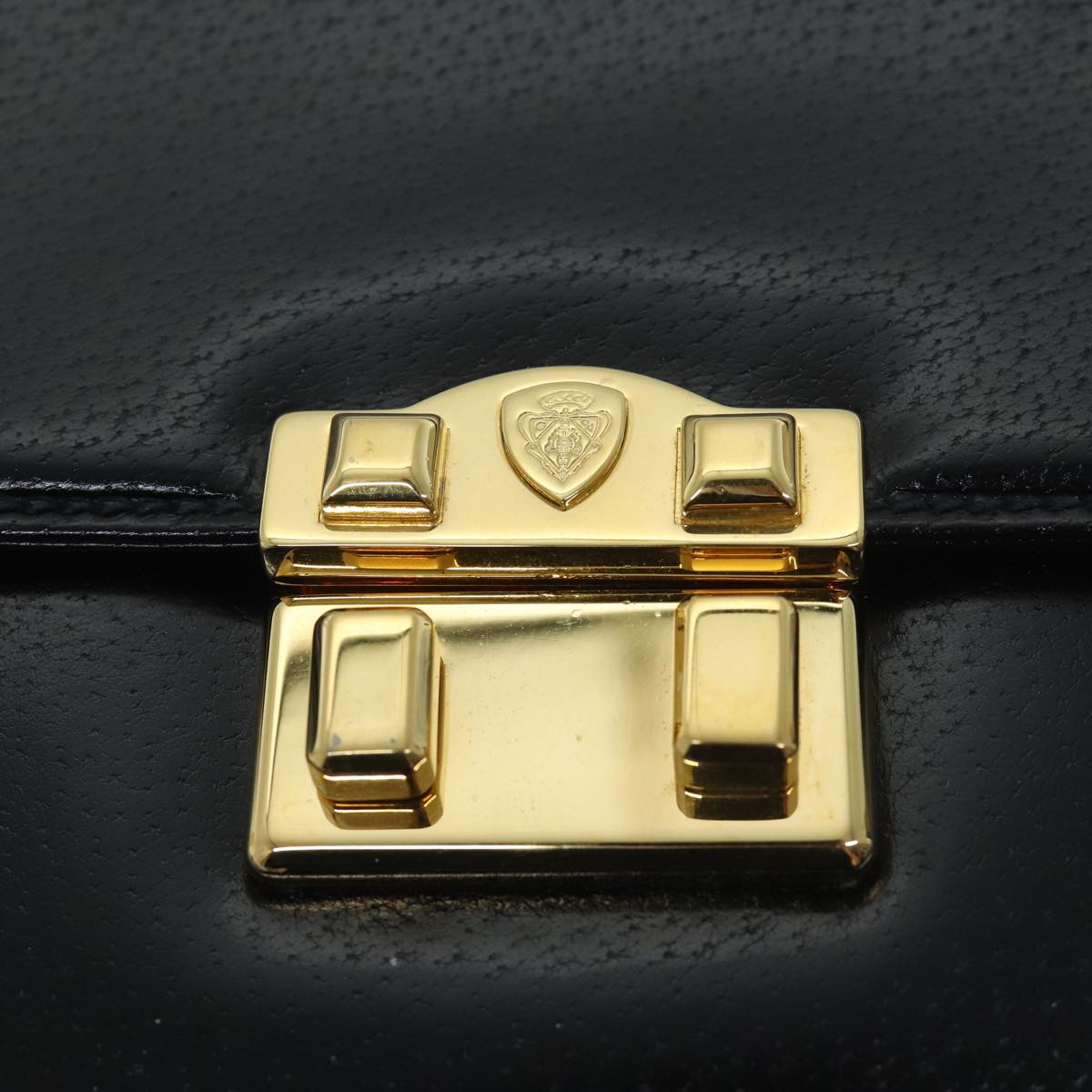 GUCCI Ready lock Shoulder Bag Leather Black 004 406 0287 Auth yk11532