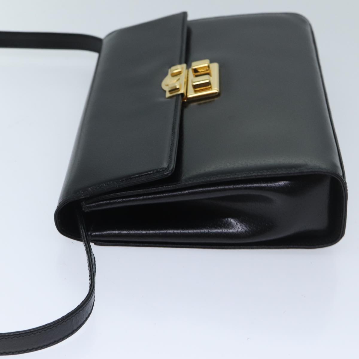 GUCCI Ready lock Shoulder Bag Leather Black 004 406 0287 Auth yk11532