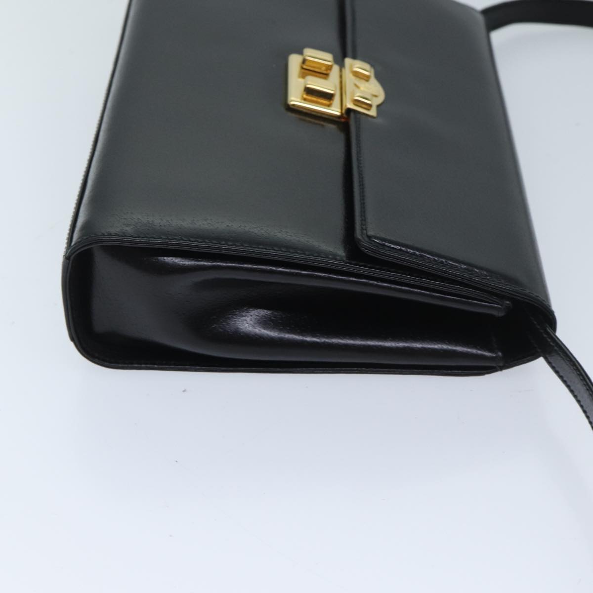 GUCCI Ready lock Shoulder Bag Leather Black 004 406 0287 Auth yk11532