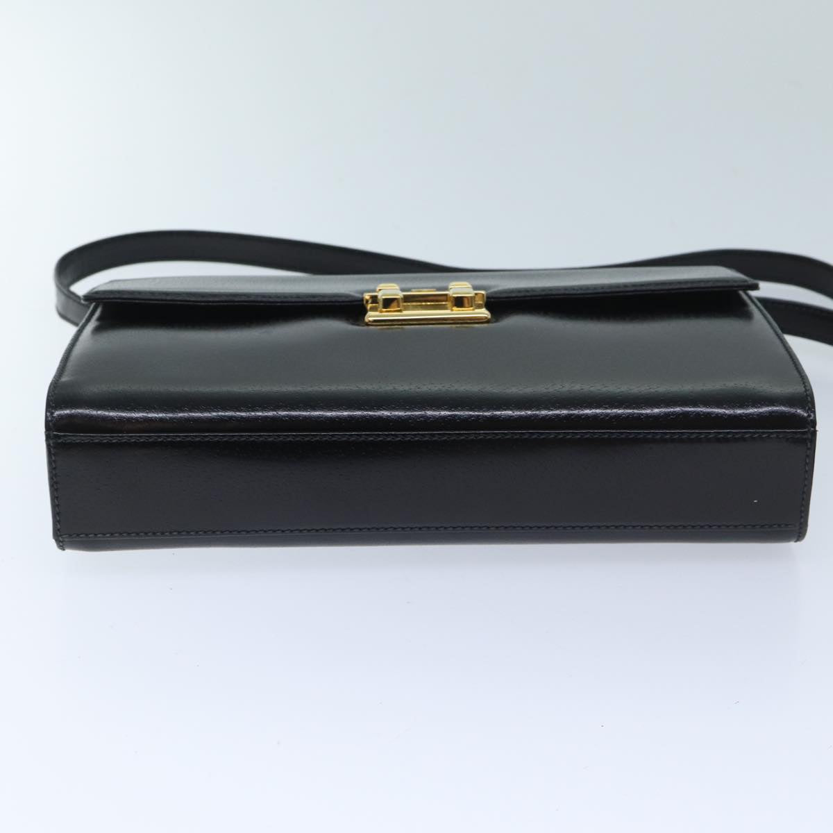 GUCCI Ready lock Shoulder Bag Leather Black 004 406 0287 Auth yk11532