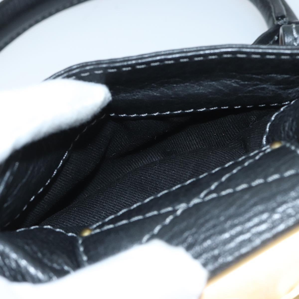 Chloe Mini Paddington Hand Bag Leather Black Auth yk11536