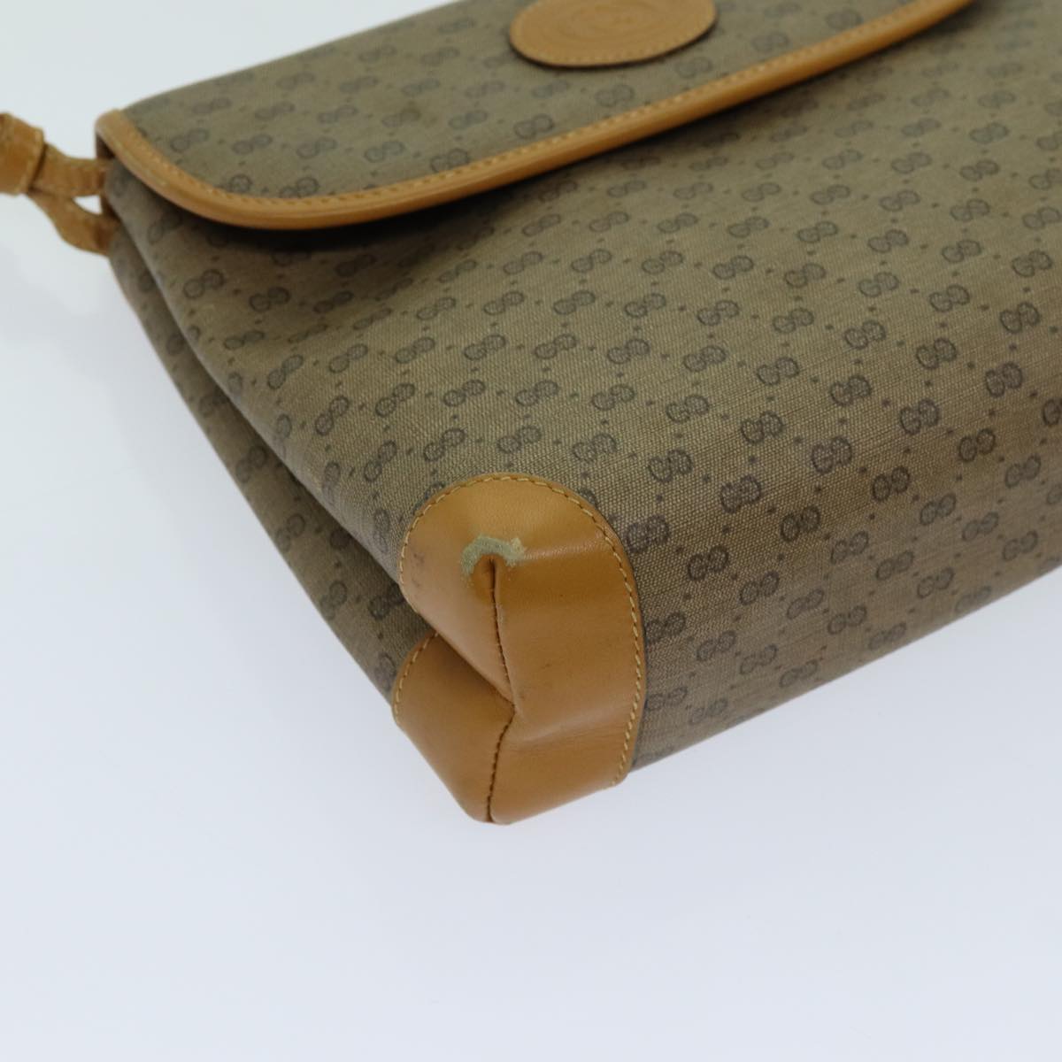 GUCCI Micro GG Supreme Shoulder Bag PVC Beige 007 56 0087 Auth yk11542