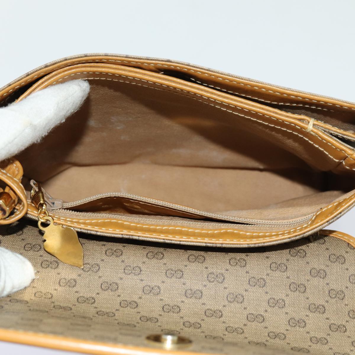 GUCCI Micro GG Supreme Shoulder Bag PVC Beige 007 56 0087 Auth yk11542