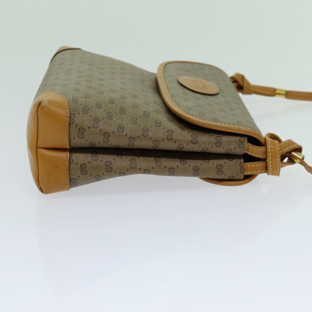 GUCCI Micro GG Supreme Shoulder Bag PVC Beige 007 56 0087 Auth yk11542