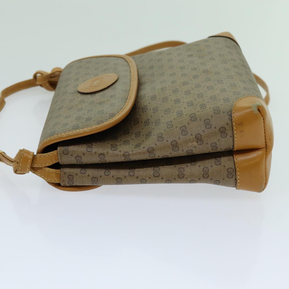 GUCCI Micro GG Supreme Shoulder Bag PVC Beige 007 56 0087 Auth yk11542