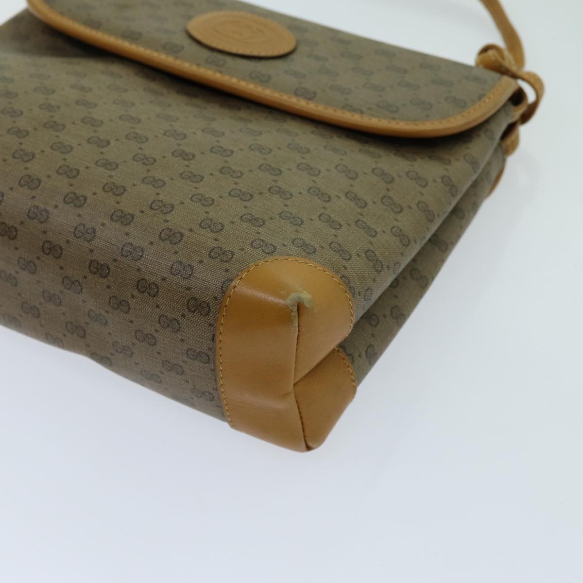 GUCCI Micro GG Supreme Shoulder Bag PVC Beige 007 56 0087 Auth yk11542