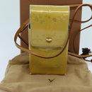 LOUIS VUITTON Monogram Vernis Green Cigarette Case Gris M91050 LV Auth yk11583-12