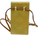 LOUIS VUITTON Monogram Vernis Green Cigarette Case Gris M91050 LV Auth yk11583-3