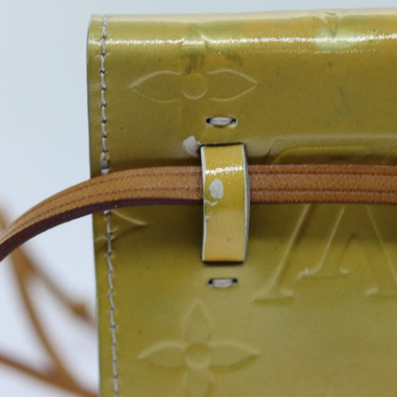 LOUIS VUITTON Monogram Vernis Green Cigarette Case Gris M91050 LV Auth yk11583