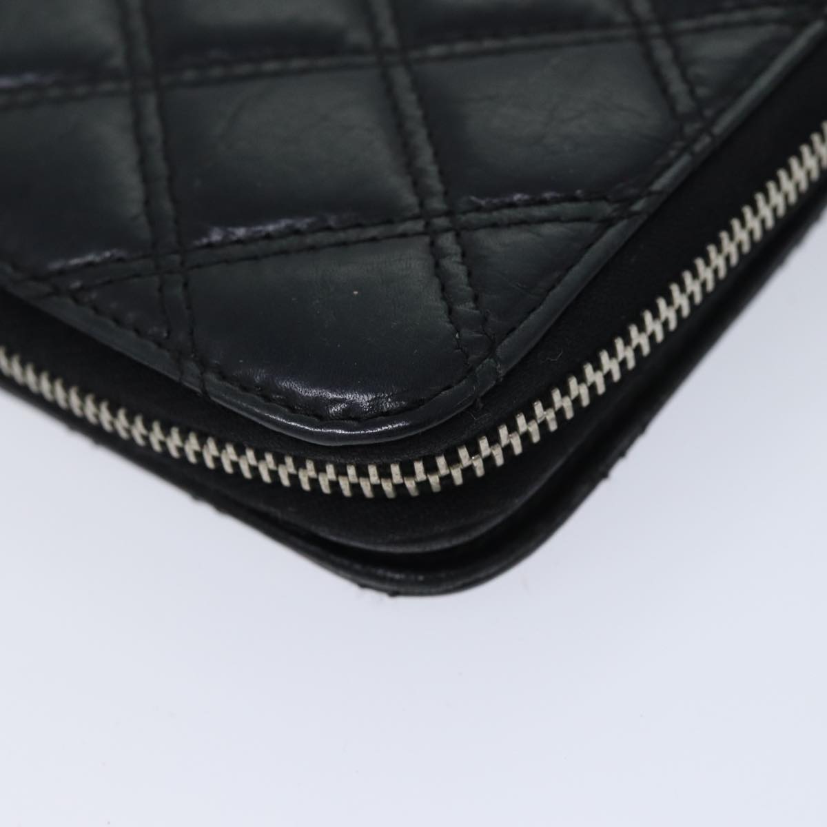 CHANEL Matelasse Long Wallet Leather Black CC Auth yk11586
