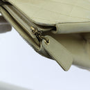 CHANEL Matelasse Chain Tote Bag Leather Beige CC Auth yk11588-20