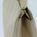 CHANEL Matelasse Chain Tote Bag Leather Beige CC Auth yk11588-6