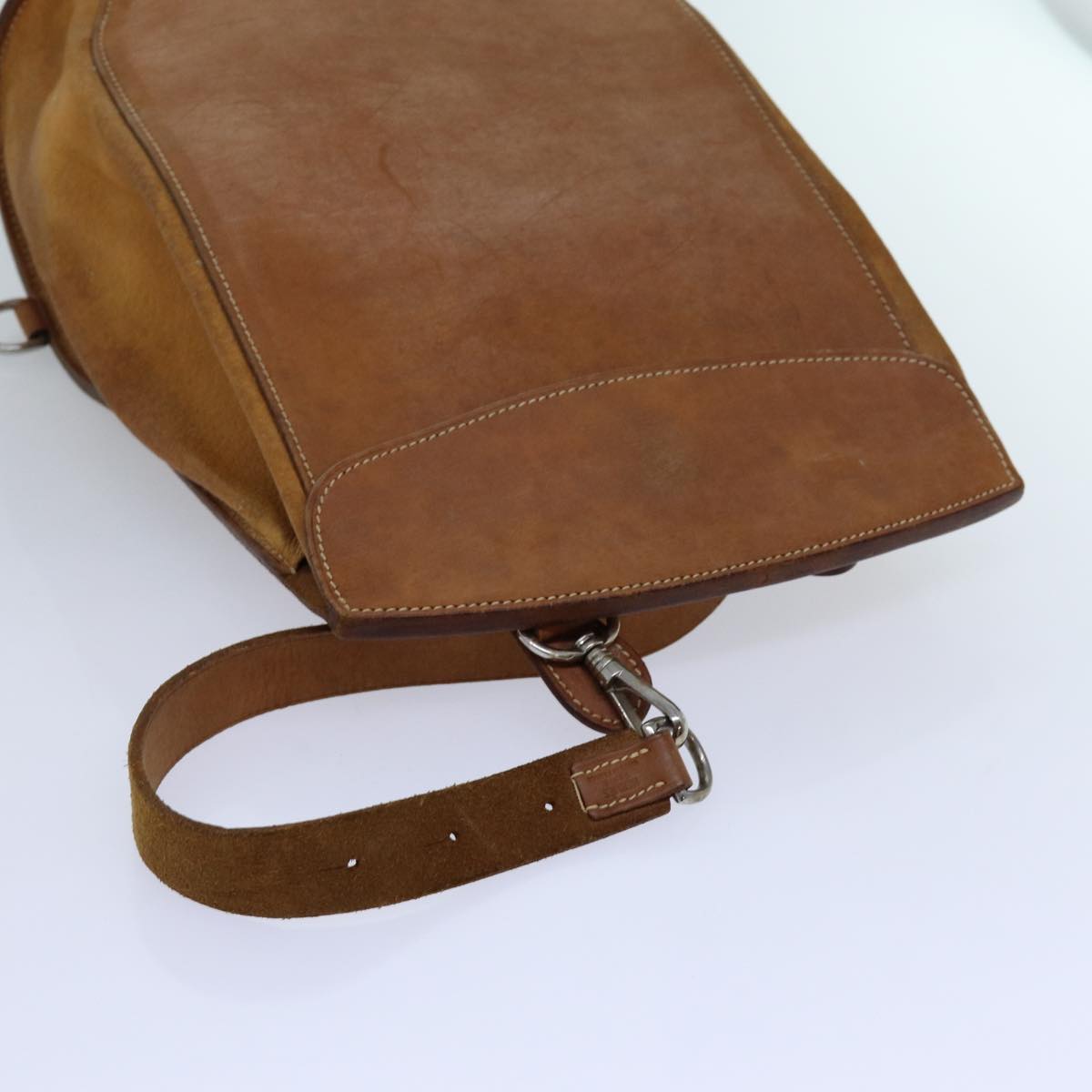 HERMES Sherpa PM Backpack Leather Brown Auth yk11589