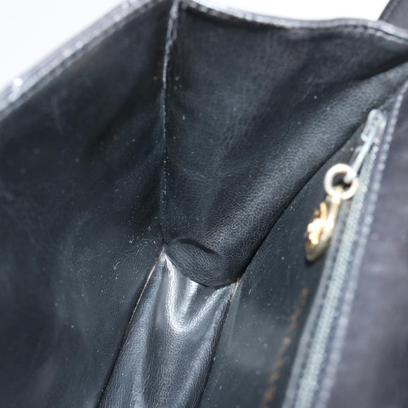 CHANEL Matelasse Turn Lock Waist bag Lamb Skin Black CC Auth yk11590