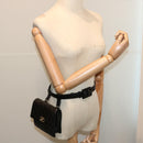 CHANEL Matelasse Turn Lock Waist bag Lamb Skin Black CC Auth yk11590-23