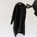 CHANEL Matelasse Turn Lock Waist bag Lamb Skin Black CC Auth yk11590-3
