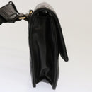CHANEL Matelasse Turn Lock Waist bag Lamb Skin Black CC Auth yk11590-4