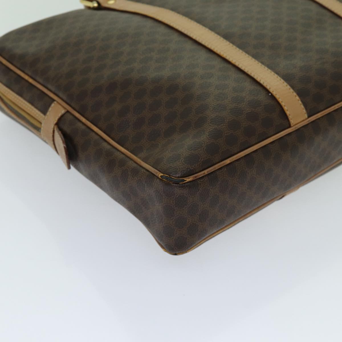 CELINE Macadam Canvas Hand Bag PVC Brown Auth yk11600